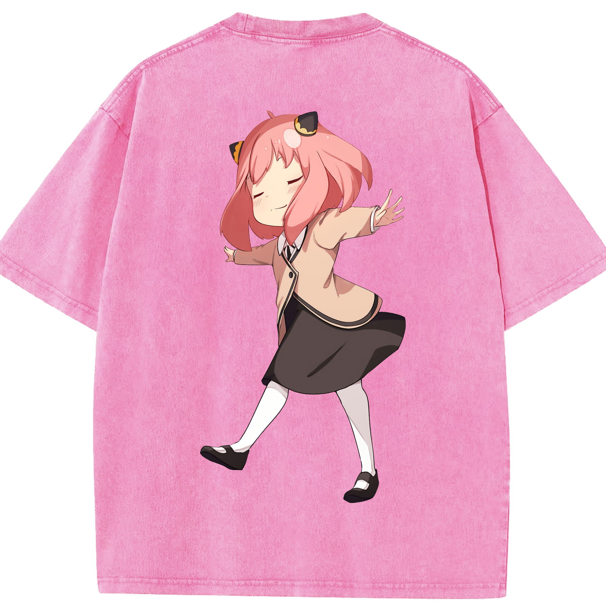 （画像用） SPY×FAMILY间谍家家酒 綿100% ヴィンテージ風 半袖Tシャツ（背面プリント）